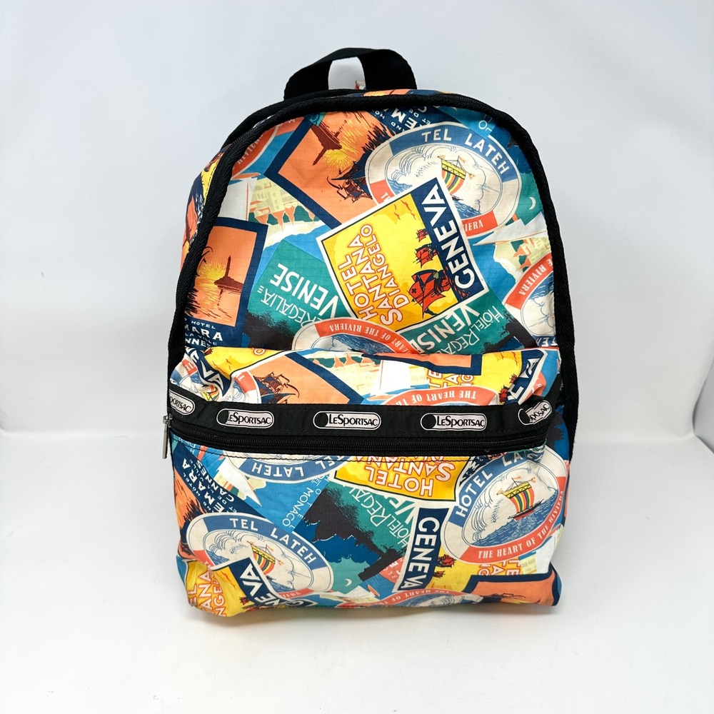 Lesportsac Travels Postcard Print Backpack